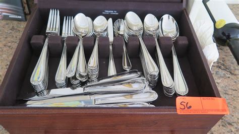 reed and barton stainless steel flatware storage box leather top|reed barton discontinued stainless flatware.